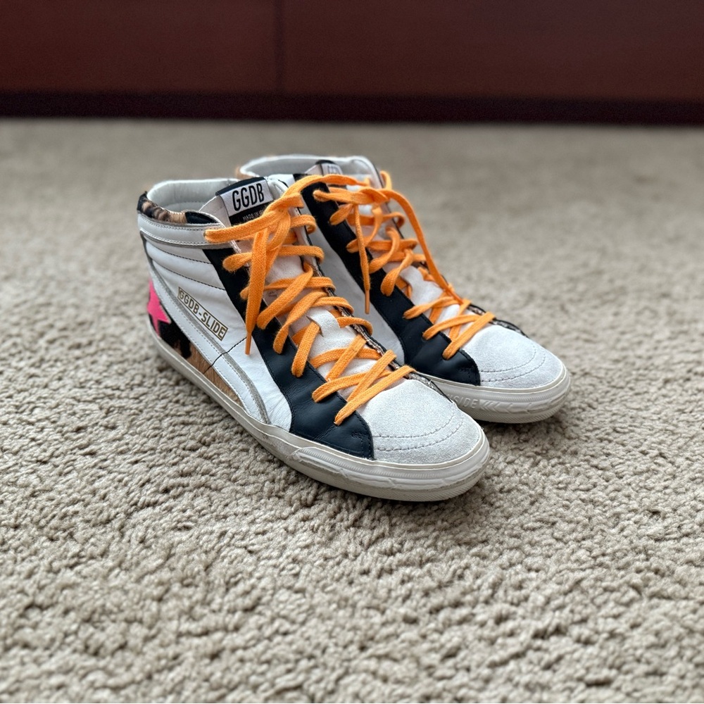 Golden Goose Slide  High Tops Size 41 Eu (8 Men’s /10 Women’s )